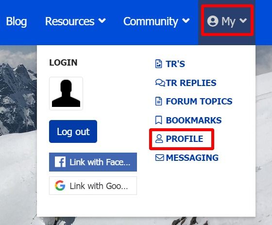 my profile link