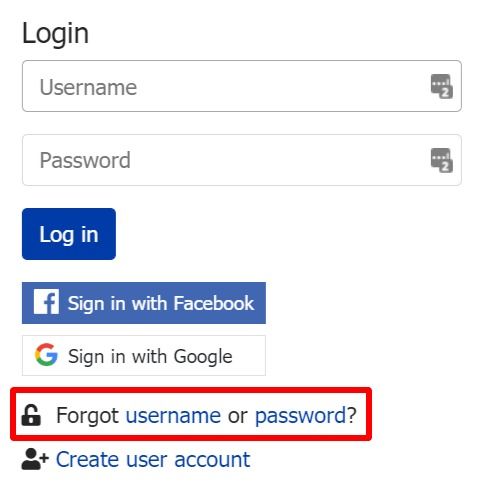 reset login